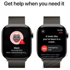 Apple Watch Series 10 46mm Cellular Slate Titanium Case with Slate Milanese Loop - S/M Mobil / Kommunik&aacute;ci&oacute; / Smart - Okos eszk&ouml;z - Okos&oacute;ra - 523660