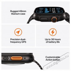 Apple Watch Ultra 2 49mm Black Titanium Case with Black Titanium Milanese Loop - S Mobil / Kommunik&aacute;ci&oacute; / Smart - Okos eszk&ouml;z - Okos&oacute;ra - 523662