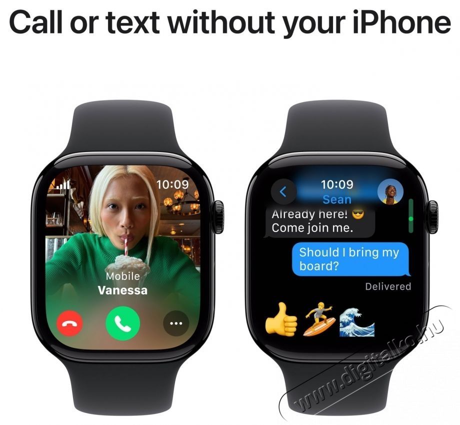 Apple Watch Series 10 46mm Cellular Slate Titanium Case with Black Sport Band - S/M Mobil / Kommunik&aacute;ci&oacute; / Smart - Okos eszk&ouml;z - Okos&oacute;ra - 523656