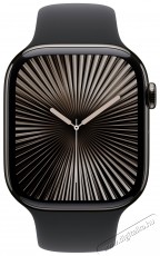 Apple Watch Series 10 46mm Cellular Slate Titanium Case with Black Sport Band - M/L Mobil / Kommunikáció / Smart - Okos eszköz - Okosóra - 523659