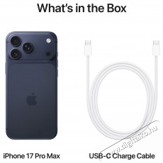 Apple iPhone 17 Pro Max Mobiltelefon, 512GB, 5G, M&eacute;lyk&eacute;k Mobil / Kommunik&aacute;ci&oacute; / Smart - Okostelefon - iOS - 535982