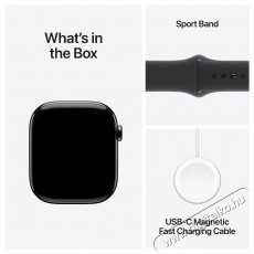 Apple Watch 10 okos&oacute;ra, GPS, Cellular, Slate Titanium tok, 42mm, Black Sport Band, M/L Mobil / Kommunik&aacute;ci&oacute; / Smart - Okos eszk&ouml;z - Okos&oacute;ra - 535991