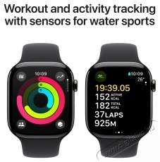 Apple Watch 10 okos&oacute;ra, GPS, Cellular, Slate Titanium tok, 42mm, Black Sport Band, M/L Mobil / Kommunik&aacute;ci&oacute; / Smart - Okos eszk&ouml;z - Okos&oacute;ra - 535991