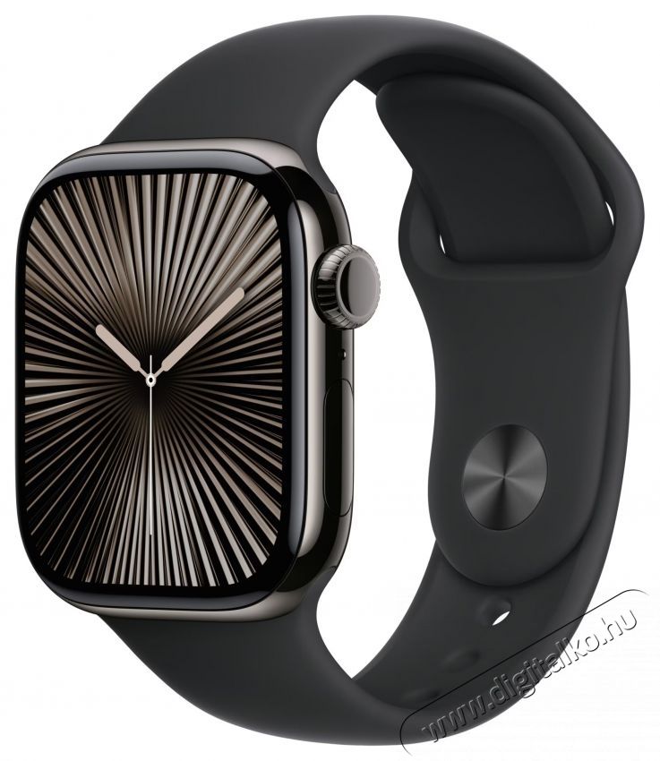 Apple Watch 10 okos&oacute;ra, GPS, Cellular, Slate Titanium tok, 42mm, Black Sport Band, M/L Mobil / Kommunik&aacute;ci&oacute; / Smart - Okos eszk&ouml;z - Okos&oacute;ra - 535991