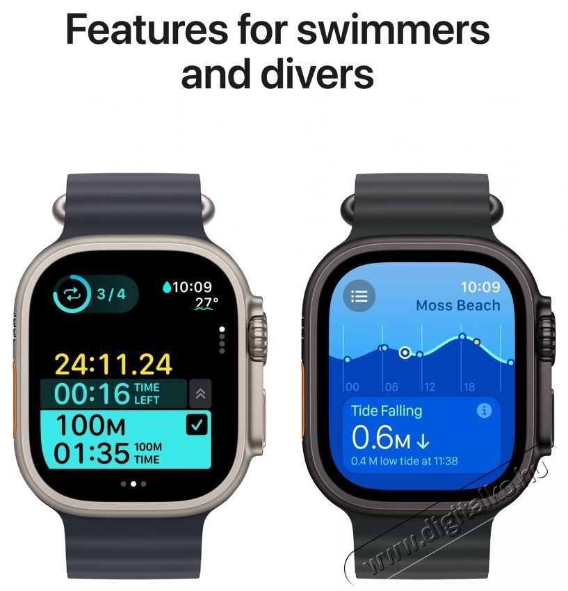 Apple Watch Ultra 2 Okos&oacute;ra, GPS, Cellular, Black Titanium tok, 49 mm, Black Titanium Milanese Loop - S Mobil / Kommunik&aacute;ci&oacute; / Smart - Okos eszk&ouml;z - Okos&oacute;ra - 535990