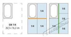 APS GN Rozsdamentes acél 1/4, 26,5 x 16,2 cm, 100 mm, 2,8 l, 81404 Konyhai termékek - Edény - Sütőedény / jénai tál - 524131