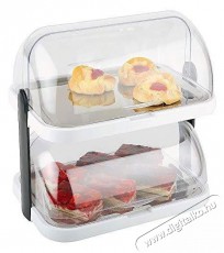 APS Hűtött büfé vitrin 2 szintes, fehér 09200 Konyhai termékek - Hűtő, fagyasztó (szabadonálló) - Mini hűtő / minibár - 526877