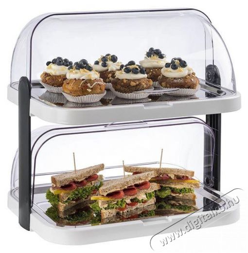 APS Hűtött büfé vitrin 2 szintes, fehér 09200 Konyhai termékek - Hűtő, fagyasztó (szabadonálló) - Mini hűtő / minibár - 526877