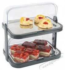 APS Hűt&ouml;tt b&uuml;f&eacute; vitrin 2 szintes, fekete 09204 Konyhai term&eacute;kek - Ed&eacute;ny - Egy&eacute;b ed&eacute;ny - 526858