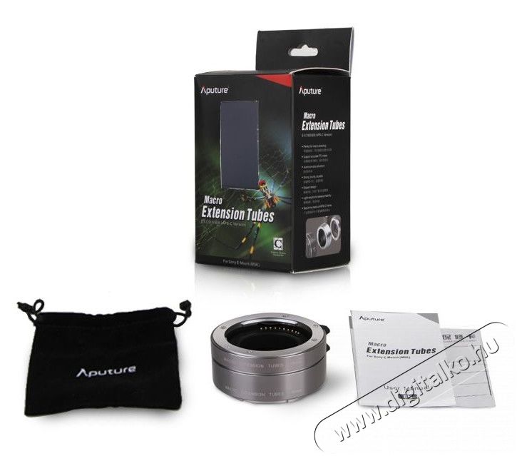 Aputure Sony NEX Közgyűrűsor (10mm, 16mm, 10mm+16mm=26mm) Fotó-Videó kiegészítők - Objektív kiegészítő - Közgyűrű - 285370