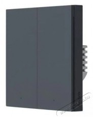 AQARA Smart Wall Switch H1 (With Neutral, Double Rocker), szürke Háztartás / Otthon / Kültér - Okos otthon - Kiegészítő - 523767