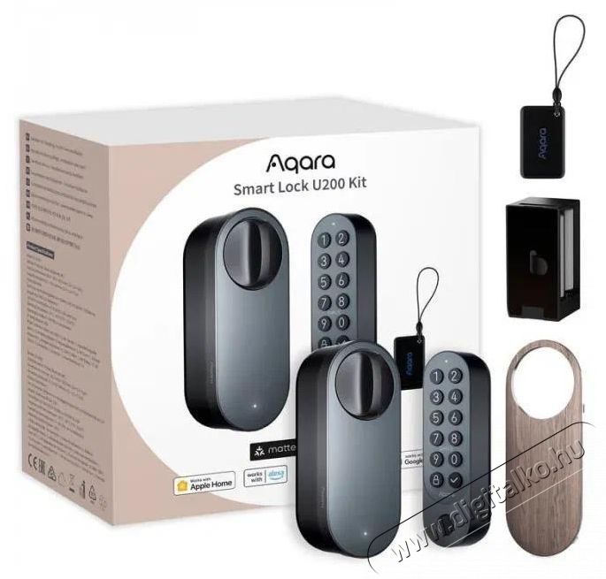 AQARA Smart Lock U200 Kit (EL-D02D), fekete H&aacute;ztart&aacute;s / Otthon / K&uuml;lt&eacute;r - Okos otthon - Kieg&eacute;sz&iacute;tő - 519320