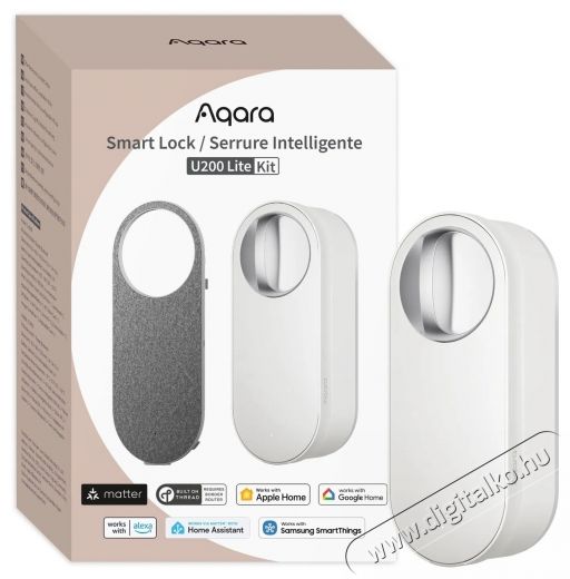 AQARA Smart Lock U200 Lite Kit (EL-D03D), feh&eacute;r H&aacute;ztart&aacute;s / Otthon / K&uuml;lt&eacute;r - Okos otthon - Kieg&eacute;sz&iacute;tő - 519323