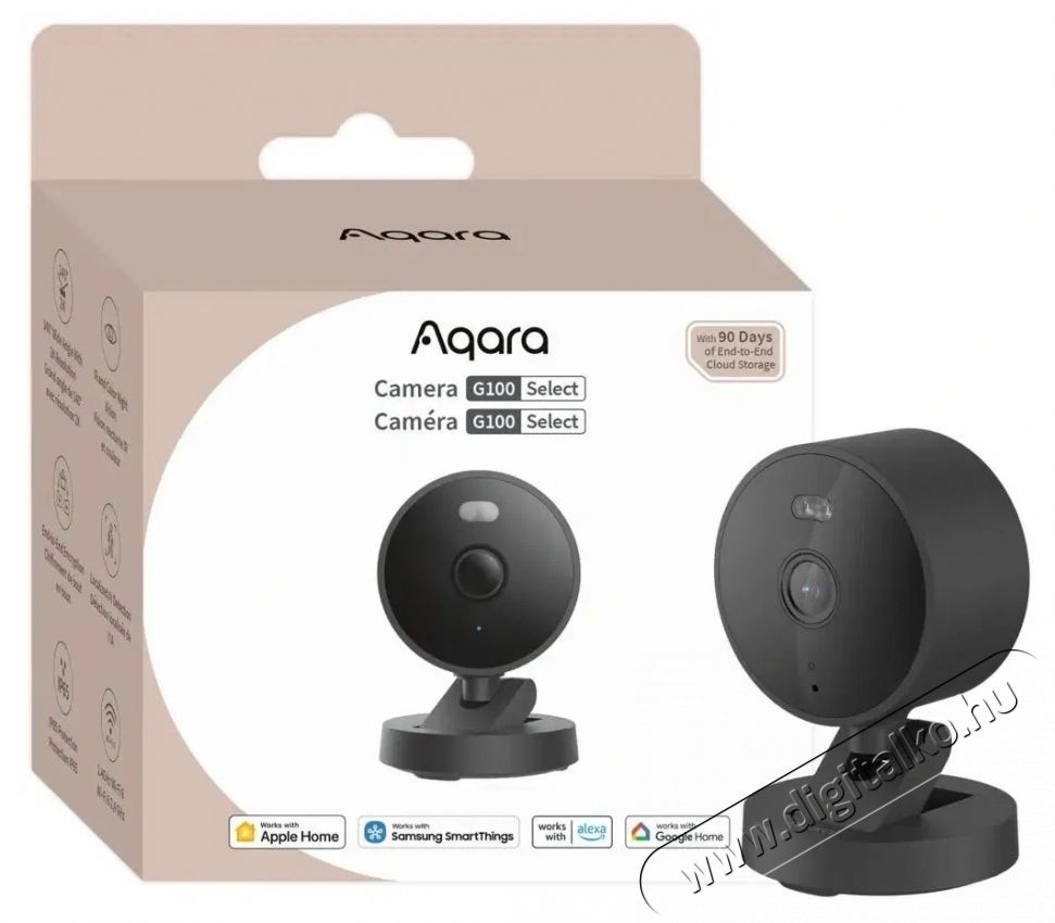 AQARA Camera G100 Select (CH-C08D), fekete F&eacute;nyk&eacute;pezőg&eacute;p / kamera - Megfigyelő / IP kamera - 532417