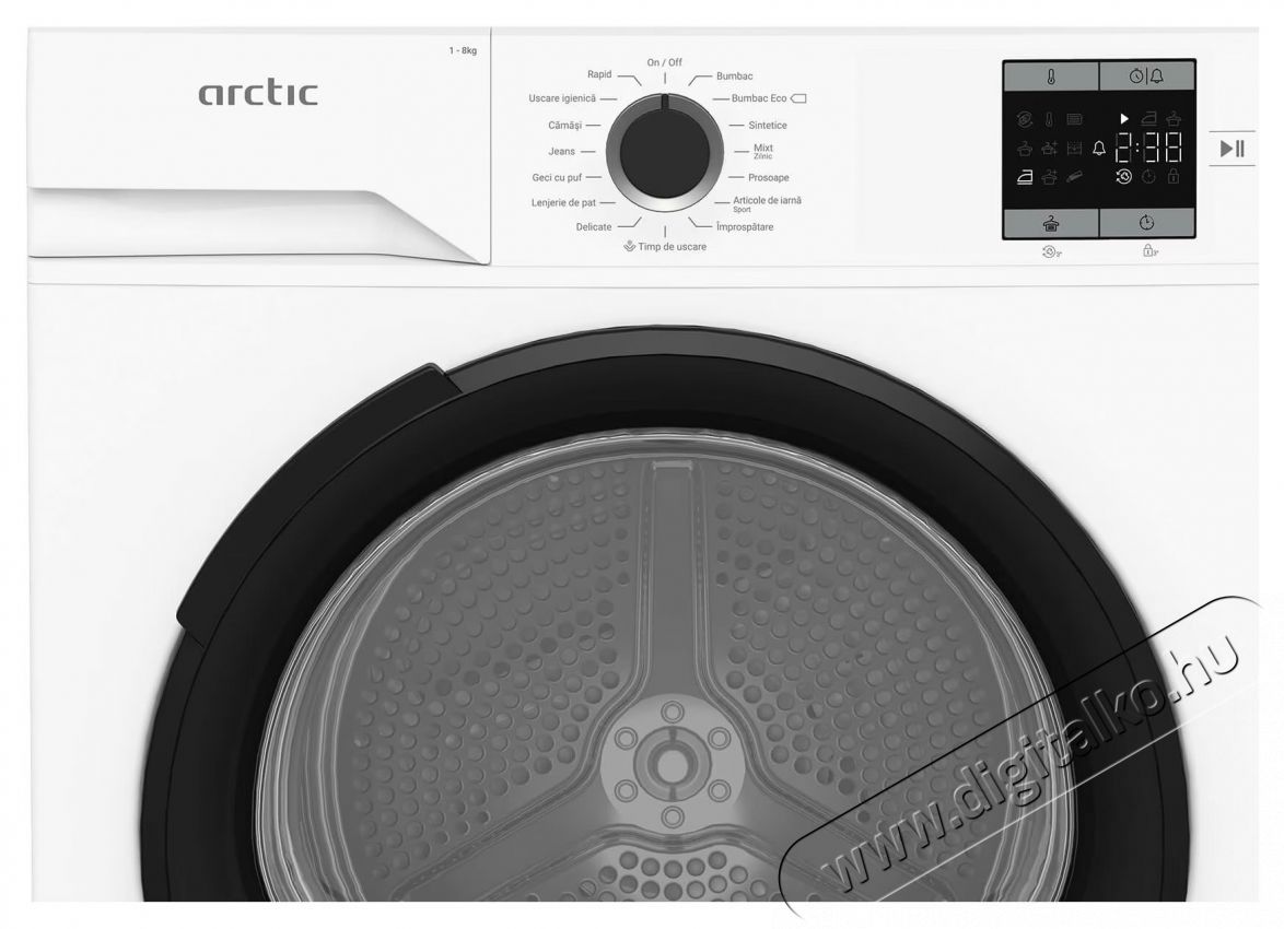 ARCTIC A2T18239W Hőszivatty&uacute;s sz&aacute;r&iacute;t&oacute;g&eacute;p, 8 kg, 15 program, D energiaoszt&aacute;ly, feh&eacute;r H&aacute;ztart&aacute;s / Otthon / K&uuml;lt&eacute;r - Mos&oacute;g&eacute;p / sz&aacute;r&iacute;t&oacute;g&eacute;p - Sz&aacute;r&iacute;t&oacute;g&eacute;p - 536021