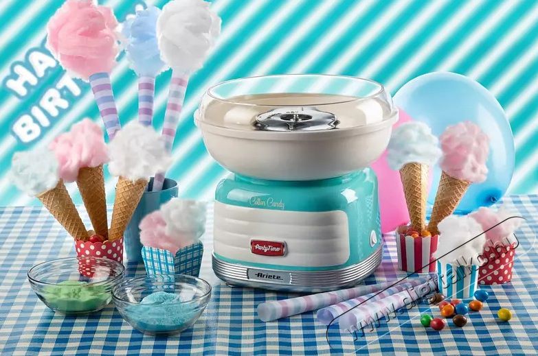 Ariete 2973.BL Party Time vattacukor készítő - azúrkék Konyhai termékek - Konyhai kisgép (sütés / főzés / hűtés / ételkészítés) - Konyhai különlegesség - 368627