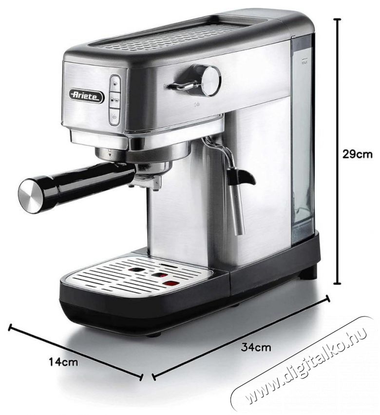 Ariete Slim 1380 Konyhai term&eacute;kek - K&aacute;v&eacute;főző / k&aacute;v&eacute;&ouml;rlő / kieg&eacute;sz&iacute;tő - Pressz&oacute; k&aacute;v&eacute;főző - 512608