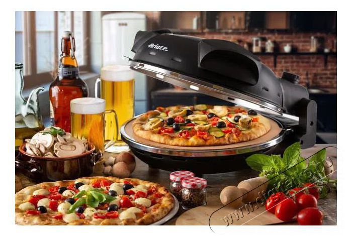 Ariete Pizza 4 'Minutes 917, fekete Konyhai term&eacute;kek - Konyhai kisg&eacute;p (s&uuml;t&eacute;s / főz&eacute;s / hűt&eacute;s / &eacute;telk&eacute;sz&iacute;t&eacute;s) - Kontakt grill s&uuml;tő / s&uuml;tőlap - 523805