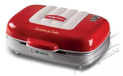 Ariete Party Time Sandwiches & Cookies 1972, piros Konyhai termékek - Konyhai kisgép (sütés / főzés / hűtés / ételkészítés) - Melegszendvics / gofri sütő - 523823