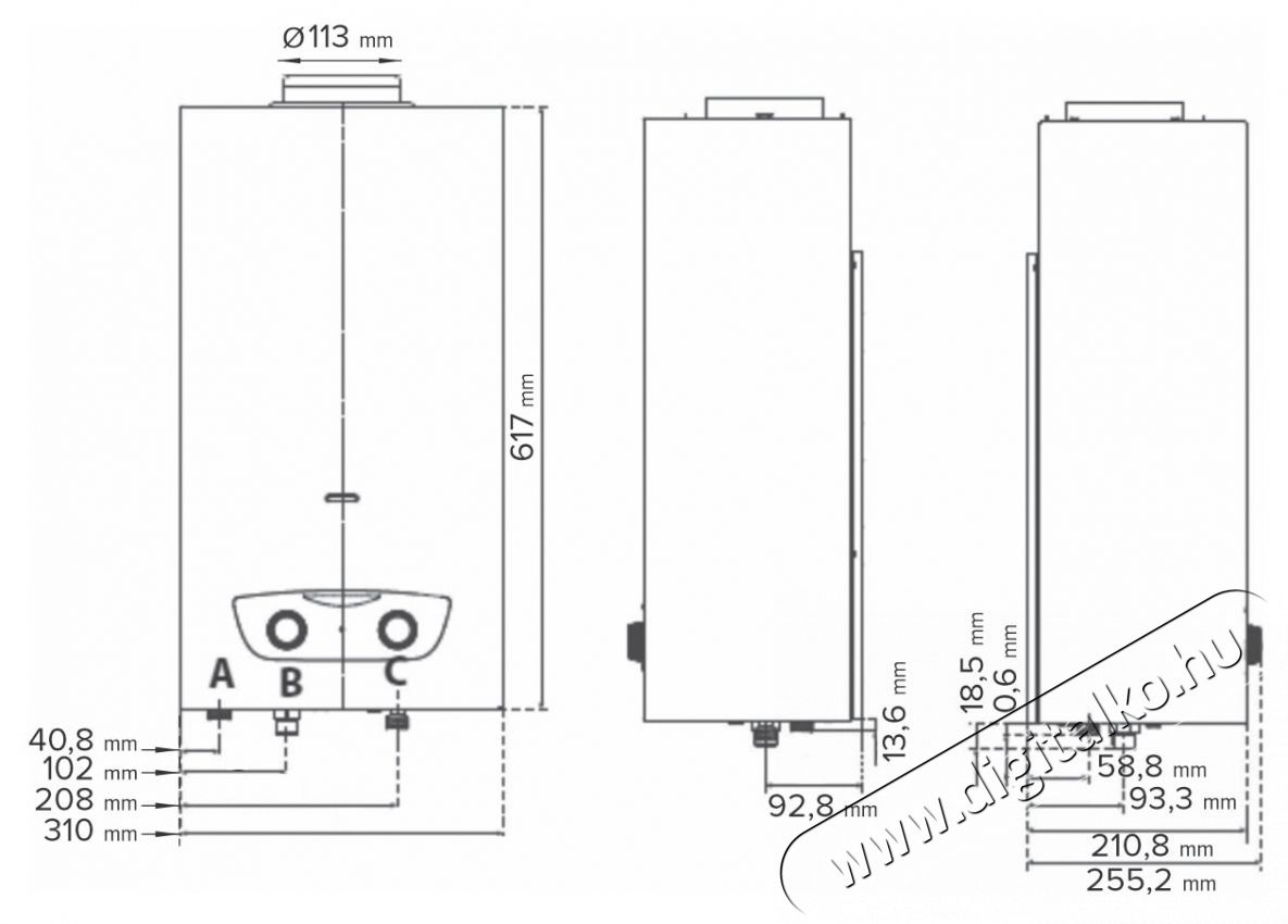 Ariston FAST RX ONM 11 NG &aacute;tfoly&oacute;s g&aacute;zbojler H&aacute;ztart&aacute;s / Otthon / K&uuml;lt&eacute;r - V&iacute;zmeleg&iacute;tő / bojler / t&aacute;rol&oacute; - Bojler / melegv&iacute;z t&aacute;rol&oacute; - 536036