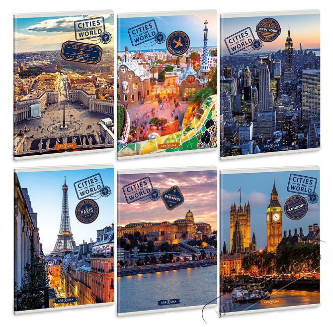 ARS UNA Cities of the World 5223 A5 extra kapcsos sima f&uuml;zet Egy&eacute;b - Nem forgalmazzuk ! - 398473
