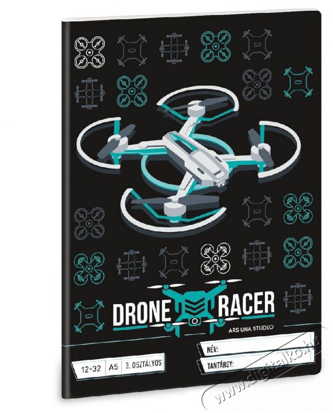 ARS UNA Drone Racer 5131 A5 12-32 3. oszt&aacute;lyos vonalas f&uuml;zet Egy&eacute;b - Nem forgalmazzuk ! - 398229