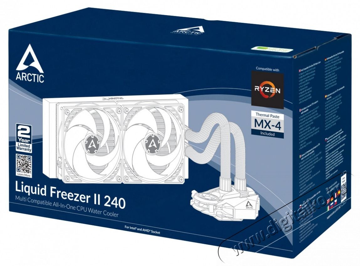 ARTIC COOLING ARCTIC COOLING CPU hűtő Liquid Freezer 240 II (v&iacute;zhűt&eacute;s) fekete, Univerz&aacute;lis Iroda &eacute;s sz&aacute;m&iacute;t&aacute;stechnika - Sz&aacute;m&iacute;t&oacute;g&eacute;p tartoz&eacute;k - Ventil&aacute;tor - 492544