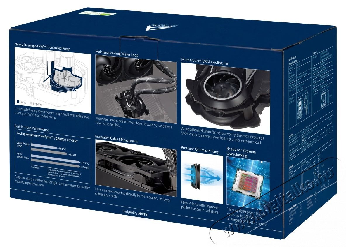 ARTIC COOLING ARCTIC COOLING CPU hűtő Liquid Freezer 240 II (v&iacute;zhűt&eacute;s) fekete, Univerz&aacute;lis Iroda &eacute;s sz&aacute;m&iacute;t&aacute;stechnika - Sz&aacute;m&iacute;t&oacute;g&eacute;p tartoz&eacute;k - Ventil&aacute;tor - 492544