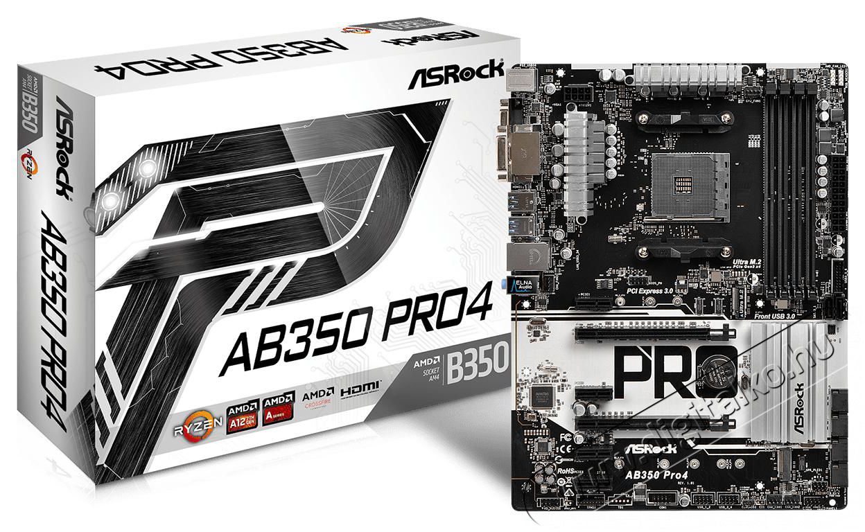 Asrock AB350 PRO4 AMD B350 SocketAM4 ATX alaplap Iroda &eacute;s sz&aacute;m&iacute;t&aacute;stechnika - Egy&eacute;b sz&aacute;m&iacute;t&aacute;stechnikai term&eacute;k - 441802