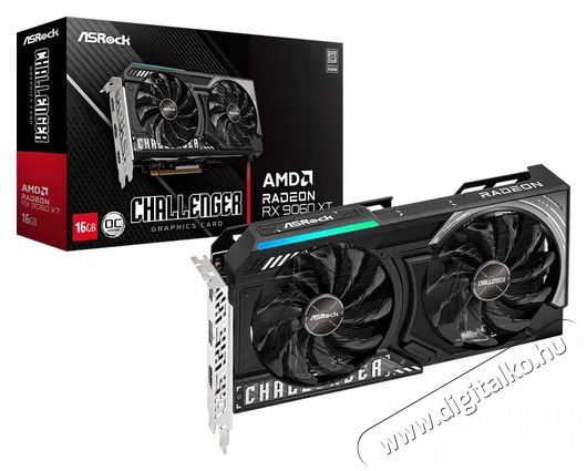 Asrock Radeon RX 9060 XT Challenger 16GB OC Iroda &eacute;s sz&aacute;m&iacute;t&aacute;stechnika - Sz&aacute;m&iacute;t&oacute;g&eacute;p tartoz&eacute;k - Videok&aacute;rtya - 523827