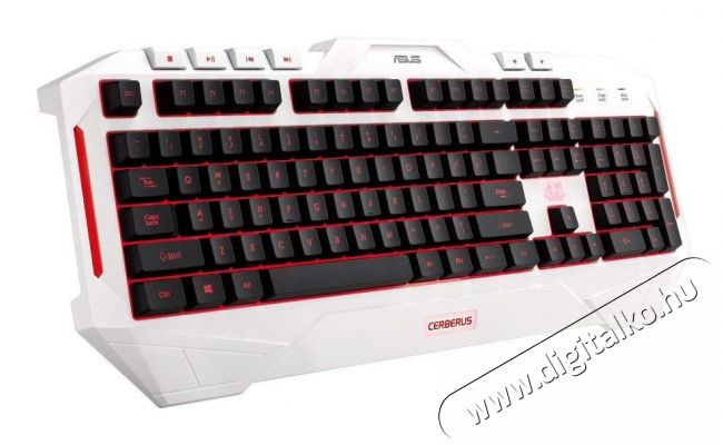 Asus CERBERUS ARCTIC KEYBOARD WHITE BILLENTYŰZET Újdonságok - Új termékek - 345424
