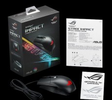 Asus Rog Strix Impact optikai Gamer egér - fekete Iroda és számítástechnika - Egér - Vezetékes egér - 311361