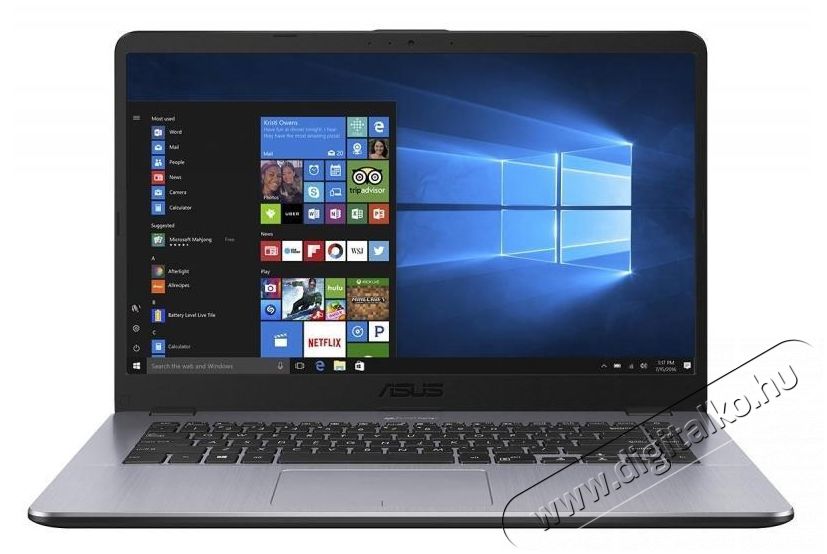 Asus VivoBook X505ZA-BQ186 15,6/AMD Ryzen R7-2700U/8GB/256GB/Vega 10/szürke laptop Egyéb - Nem forgalmazzuk ! - 341938