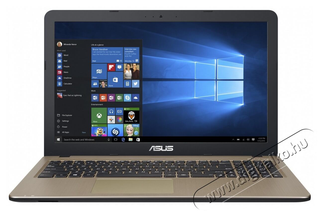 Asus VivoBook X540NA-GQ006 15,6/Intel Pentium N4200/4GB/1TB/Int. VGA/fekete laptop Egyéb - Nem forgalmazzuk ! - 338383