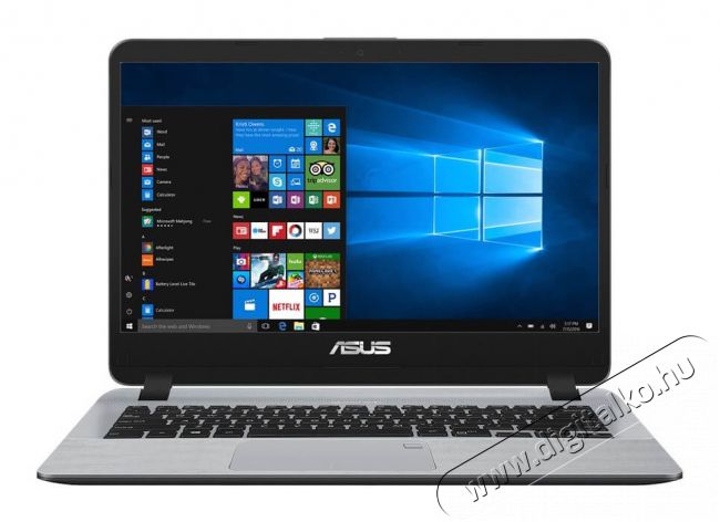 Asus X407UA-EB268T 14 FHD/Intel Core i3-6006U/8GB/256GB/Int. VGA/Win10/szürke laptop Egyéb - Nem forgalmazzuk ! - 343159