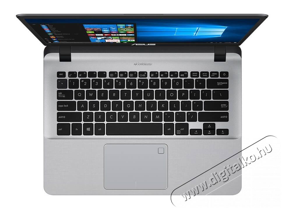Asus X407UA-EB268T 14 FHD/Intel Core i3-6006U/8GB/256GB/Int. VGA/Win10/szürke laptop Egyéb - Nem forgalmazzuk ! - 343159