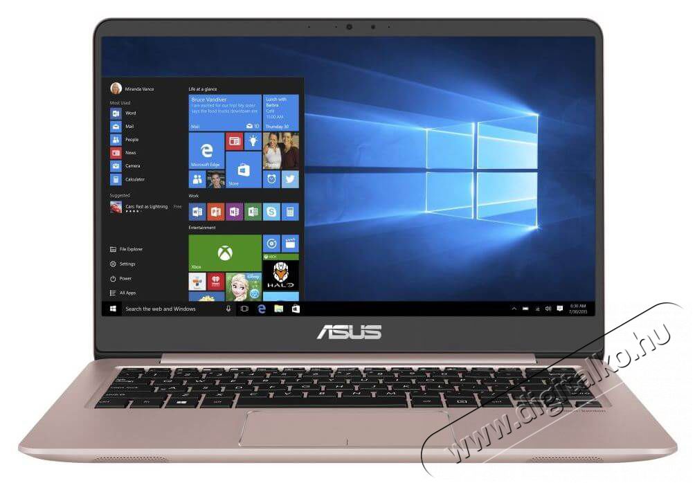 Asus ZenBook UX410UA-GV635T 14 FHD/Intel Core i7-7500U/8GB/256GB/Int. VGA/Win10/rózsaarany laptop Egyéb - Nem forgalmazzuk ! - 347833