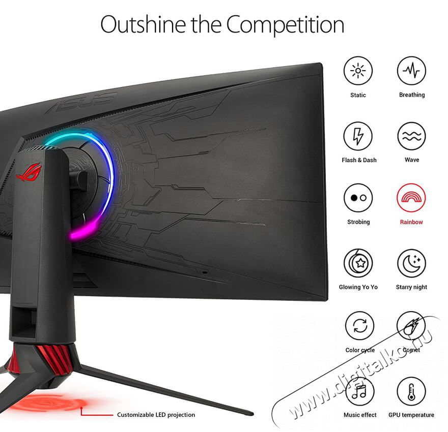Asus ROG STRIX XG35VQ QHD ívelt Gamer monitor Iroda és számítástechnika - Monitor - 21:9 Ultrawide monitor - 338923