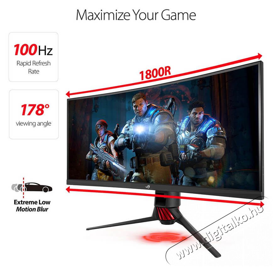 Asus ROG STRIX XG35VQ QHD ívelt Gamer monitor Iroda és számítástechnika - Monitor - 21:9 Ultrawide monitor - 338923