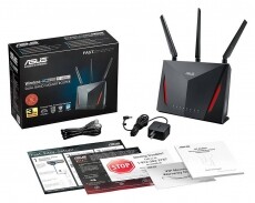 Asus RT-AC86U/EEU/13/GB_EE  Vezeték nélküli 750+2167Mbps Router Iroda és számítástechnika - Hálózat - Router - 341333