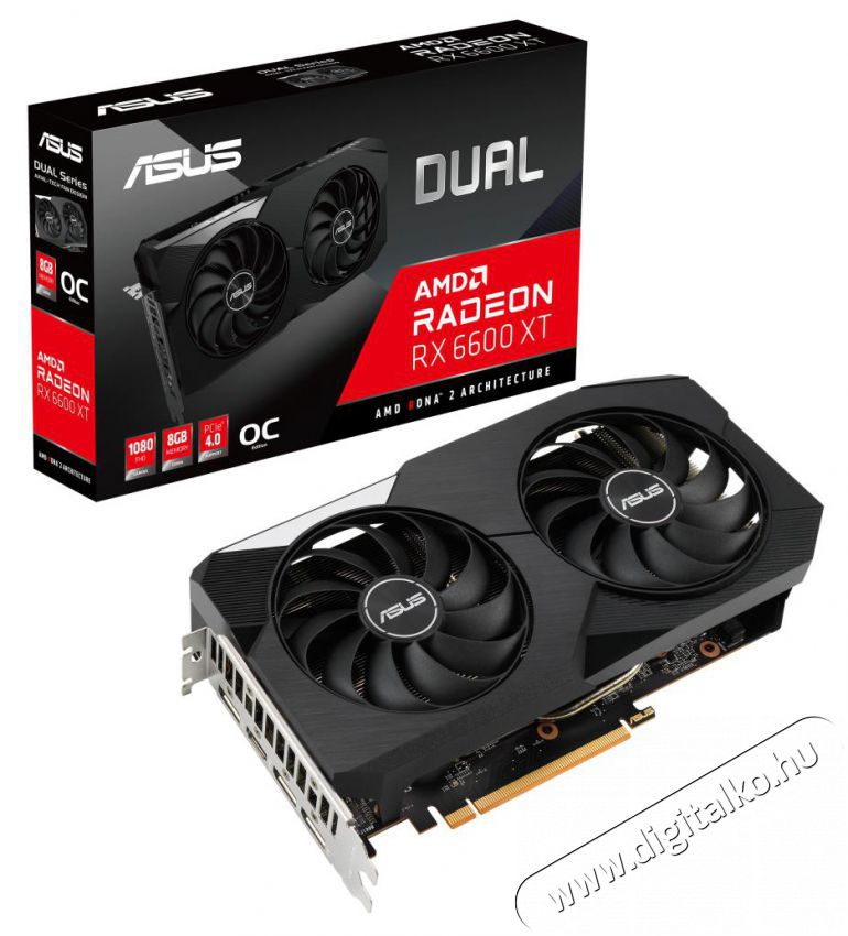 Asus DUAL-RX6600XT-O8G AMD 8GB GDDR6 128bit PCIe videok&aacute;rtya Iroda &eacute;s sz&aacute;m&iacute;t&aacute;stechnika - Egy&eacute;b sz&aacute;m&iacute;t&aacute;stechnikai term&eacute;k - 387314