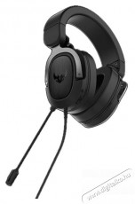 Asus TUF GAMING H3 fekete-acélszürke gamer headset Mobil / Kommunikáció / Smart - Mobiltelefon kiegészítő / tok - Headset - 385087