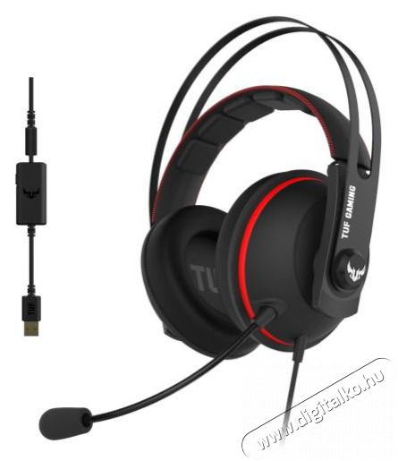 Asus TUF GAMING H7 CORE fekete-piros gamer headset Audio-Video / Hifi / Multim&eacute;dia - F&uuml;l &eacute;s Fejhallgat&oacute;k - Fejhallgat&oacute; mikrofonnal / headset - 412646