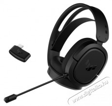 Asus TUF GAMING H1 Wireless fekete gamer headset fejhallgató Audio-Video / Hifi / Multimédia - Fül és Fejhallgatók - Fejhallgató mikrofonnal / headset - 414545