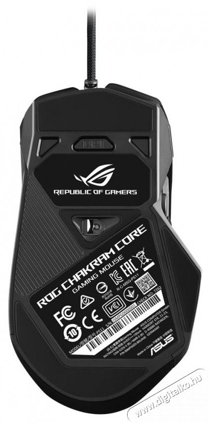 Asus ROG Chakram Core fekete gamer eg&eacute;r Iroda &eacute;s sz&aacute;m&iacute;t&aacute;stechnika - Eg&eacute;r - Vezet&eacute;kes eg&eacute;r - 441380