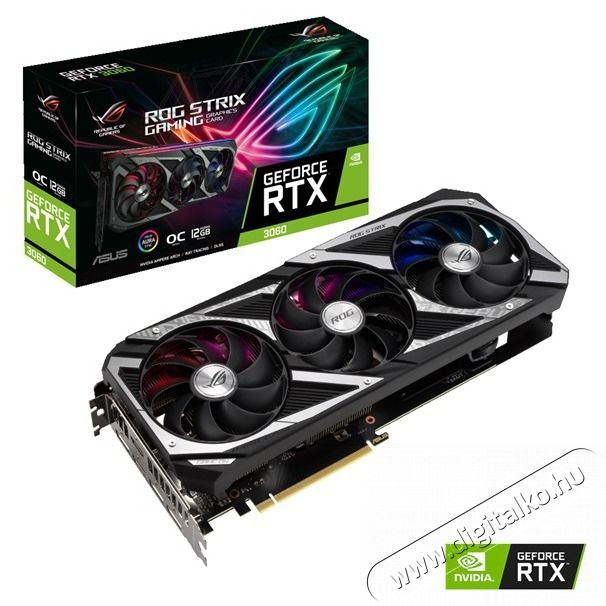 Asus ROG-STRIX-RTX3060-O12G-V2-GAMING nVidia 12GB GDDR6 192bit PCIe videok&aacute;rtya Iroda &eacute;s sz&aacute;m&iacute;t&aacute;stechnika - Egy&eacute;b sz&aacute;m&iacute;t&aacute;stechnikai term&eacute;k - 441699