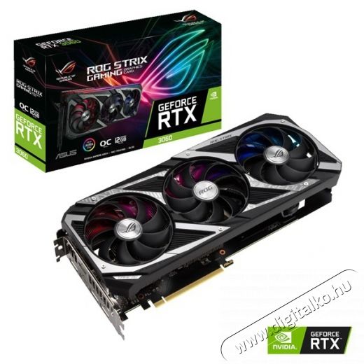 Asus ROG-STRIX-RTX3060-O12G-V2-GAMING nVidia 12GB GDDR6 192bit PCIe videok&aacute;rtya Iroda &eacute;s sz&aacute;m&iacute;t&aacute;stechnika - Egy&eacute;b sz&aacute;m&iacute;t&aacute;stechnikai term&eacute;k - 441699