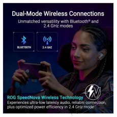 Asus ROG Cetra SpeedNova True Wireless vezeték nélküli fekete fülhallgató Audio-Video / Hifi / Multimédia - Fül és Fejhallgatók - Fülhallgató - 513349