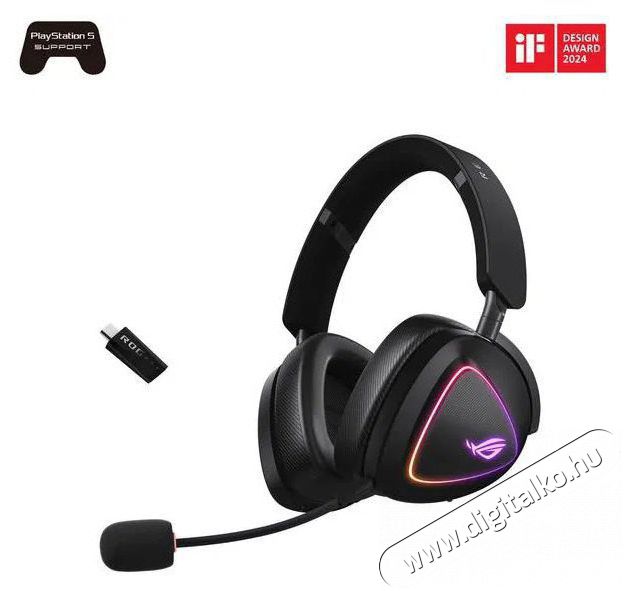 Asus ROG DELTA II White Audio-Video / Hifi / Multim&eacute;dia - F&uuml;l &eacute;s Fejhallgat&oacute;k - Fejhallgat&oacute; mikrofonnal / headset - 518506