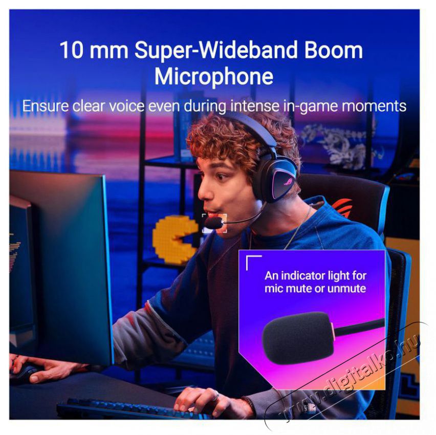 Asus ROG DELTA II White Audio-Video / Hifi / Multim&eacute;dia - F&uuml;l &eacute;s Fejhallgat&oacute;k - Fejhallgat&oacute; mikrofonnal / headset - 518506